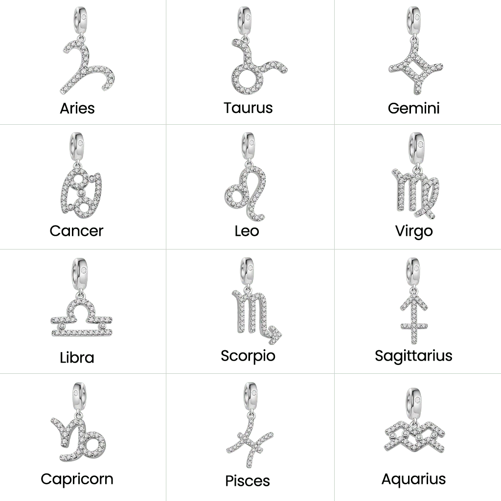 Charms z konstelacją cyrkonii w kolorze srebrnym - Image 2