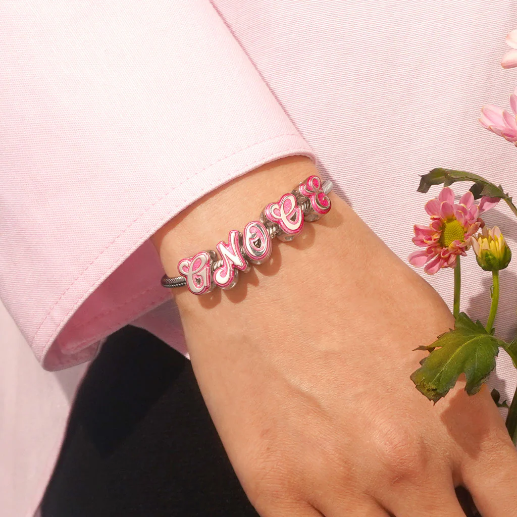 Gnoce Spersonalizowany Charms z różową literą Barbie - Image 5