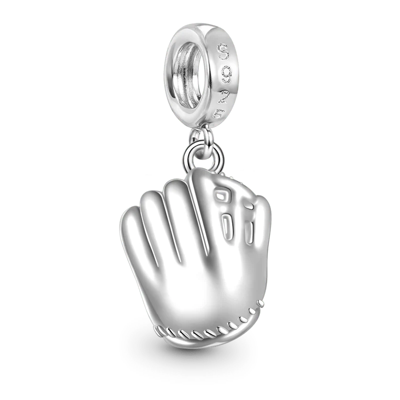 Gnoce urok rękawicy baseballowej Mieszanka srebra platerowanego platyną - Image 2