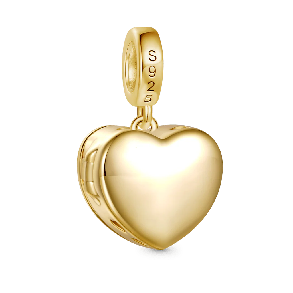 Gnoce Mały Dobry Do Czerwonego Serce Locket Charm Mieszanka srebra platerowanego platyną - Image 3