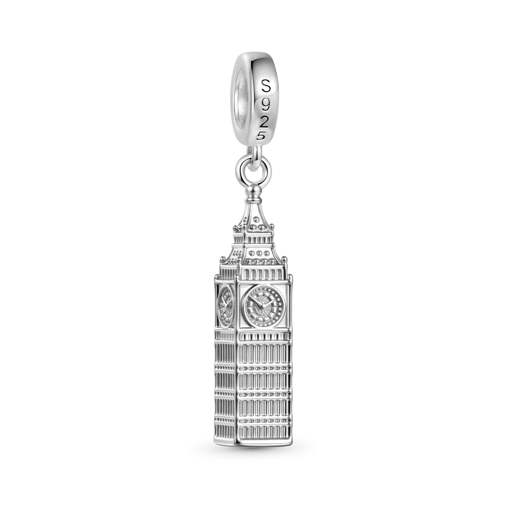 Gnoce Urok Big Ben Mieszanka srebra platerowanego platyną - Image 2