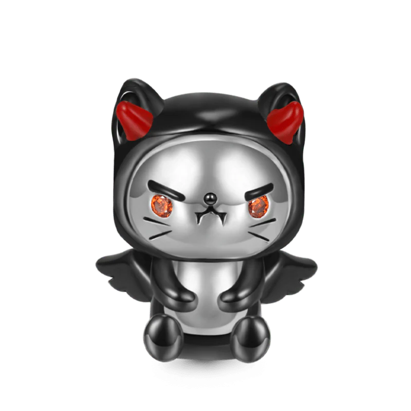 Gnoce czarny kot charms Prezent na Halloween