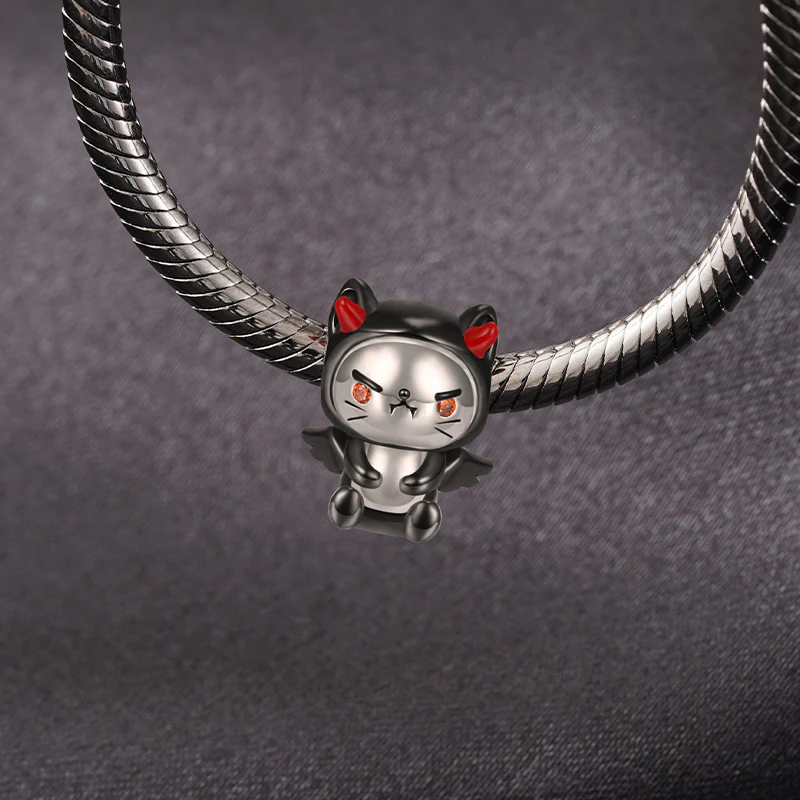 Gnoce czarny kot charms Prezent na Halloween - Image 3
