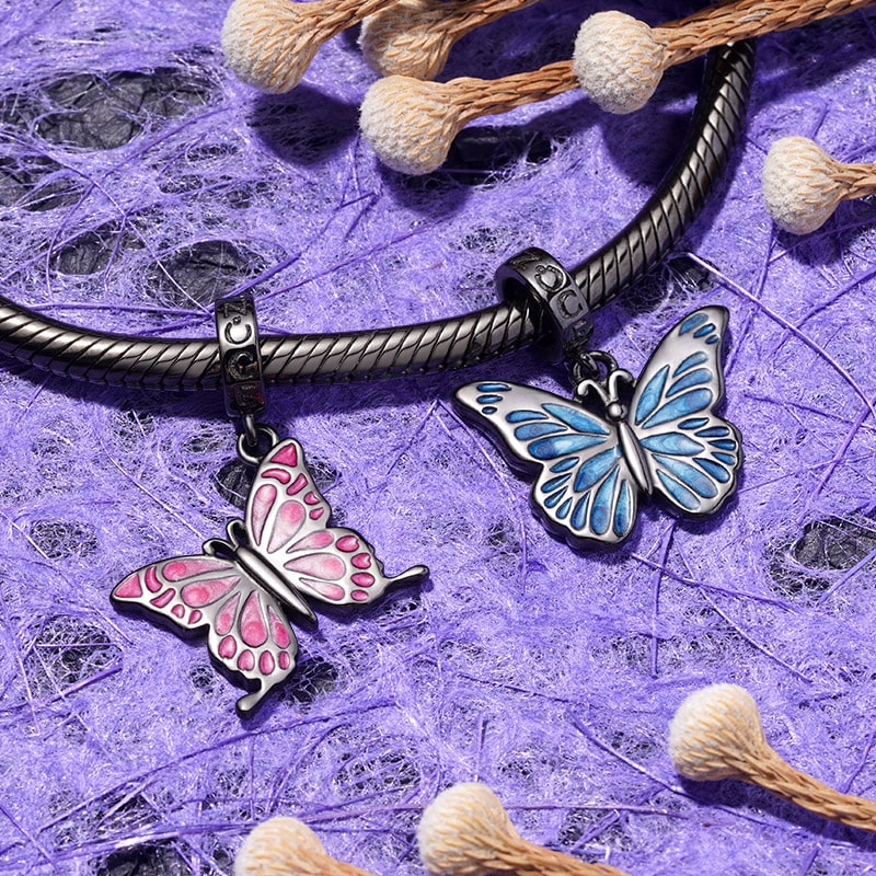 Gnoce Niebieski Motyl Charms-Zawieszka - Image 3