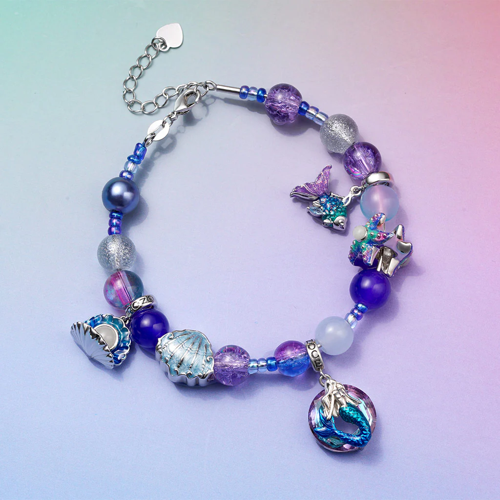 Gnoce DIY Indigo niebieski Galaxy szklana bransoletka z koralików - Image 4