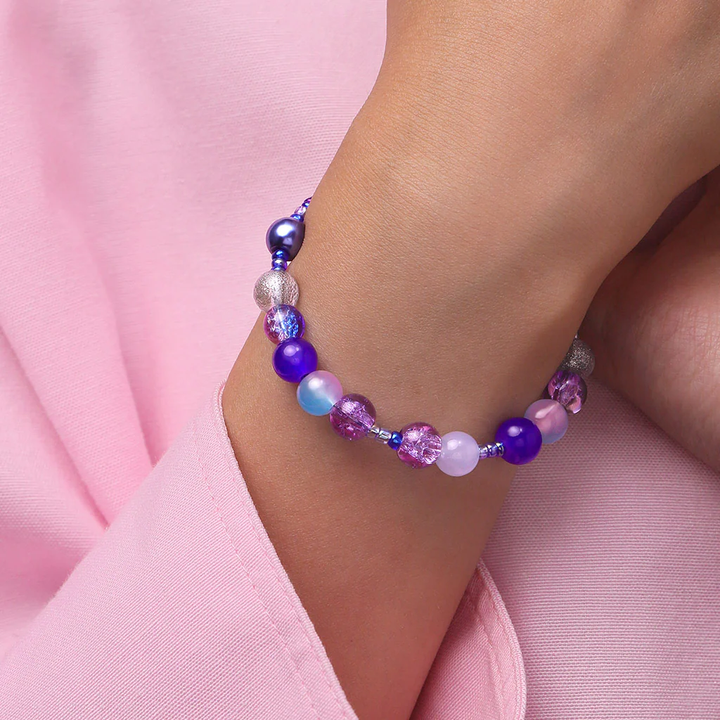 Gnoce DIY Indigo niebieski Galaxy szklana bransoletka z koralików - Image 6