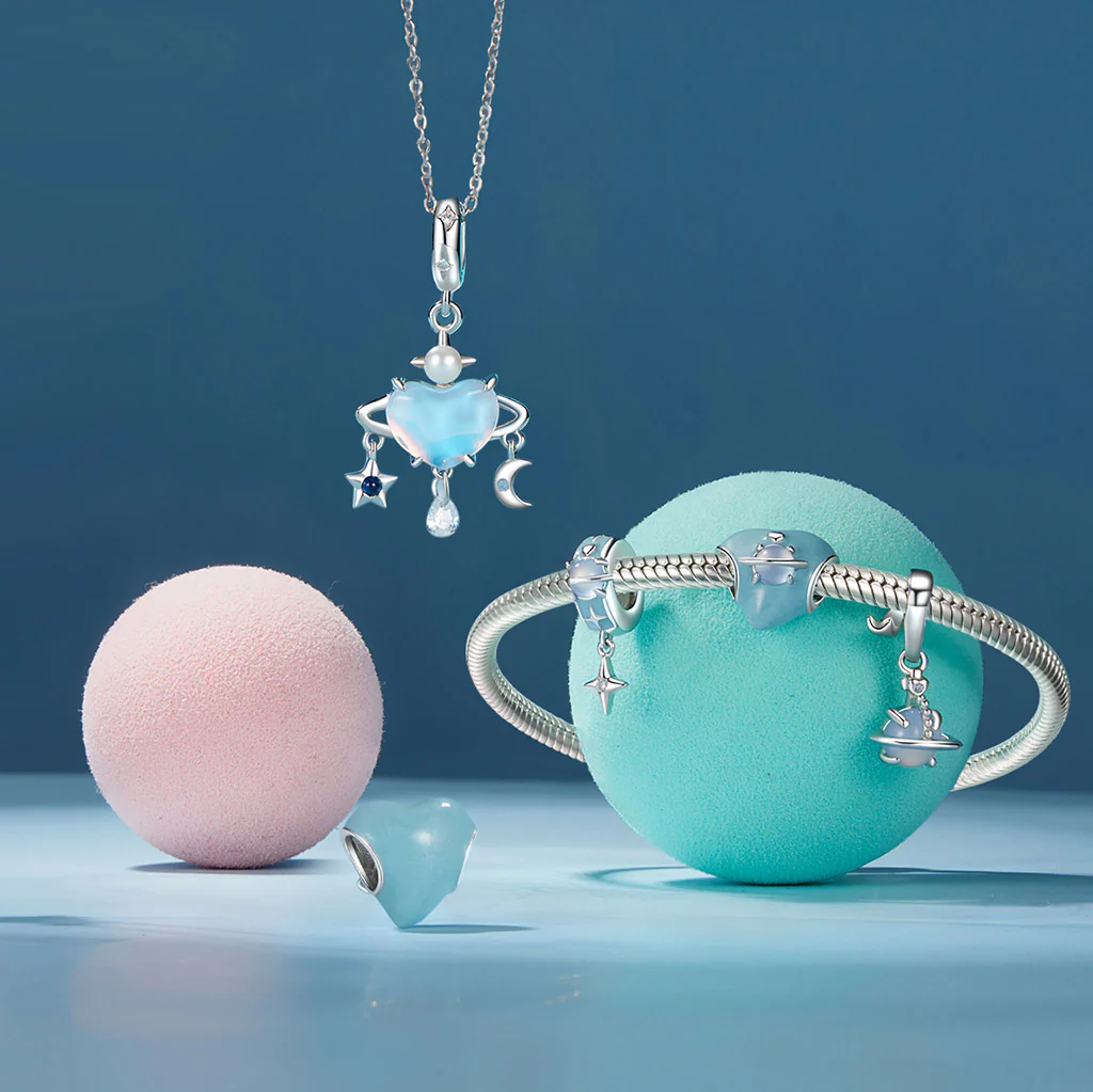 Gnoce Charms Niebieskie Serce Planeta - Image 3