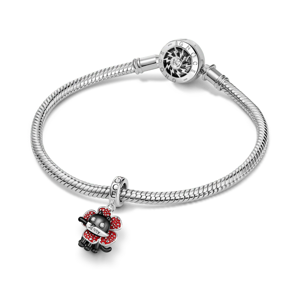 Gnoce Amulet kanibalskiego kwiatu i czarnego kota, Mieszanka srebra platerowanego platyną - Image 3