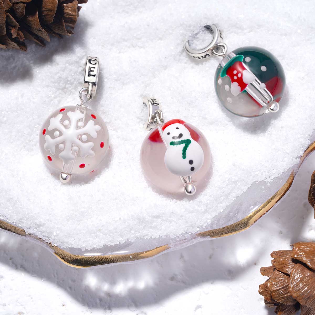Gnoce Charms-zawieszka Świąteczna skarpeta Pendant Dangle Charm - Image 2