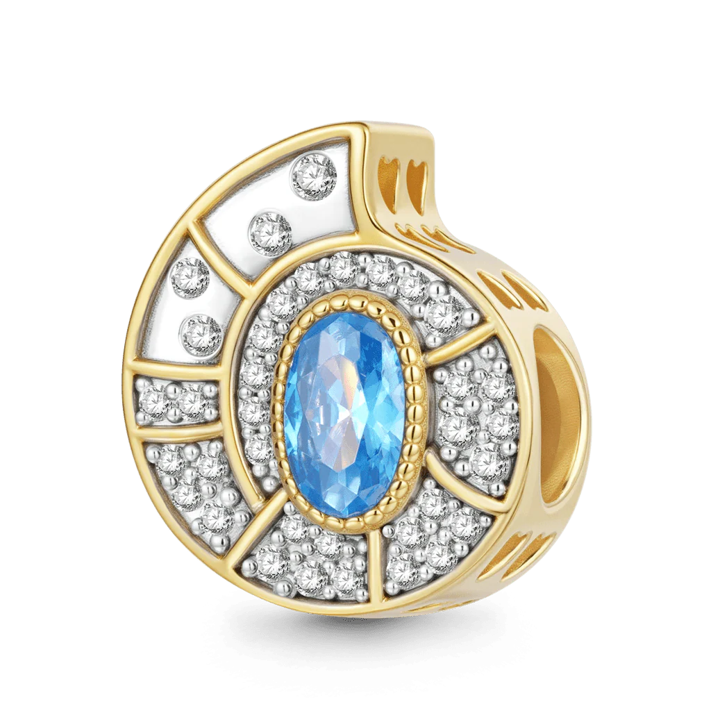 Gnoce Amulet muszli, powlekany platyną ze srebrnego stopu