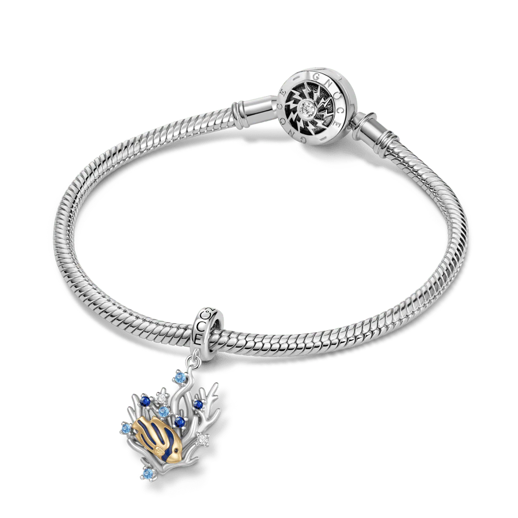 Gnoce Amulet ryby z rafy koralowej, powlekany platyną ze srebrnego stopu - Image 3