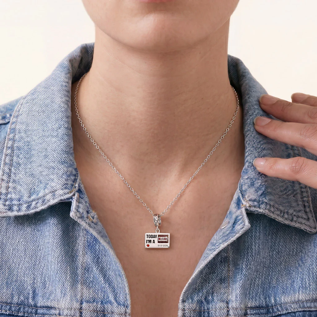 Gnoce Charm Niestandardowa Zawieszka na Kartę ID – Mieszanka Srebra z Platyną - Image 5