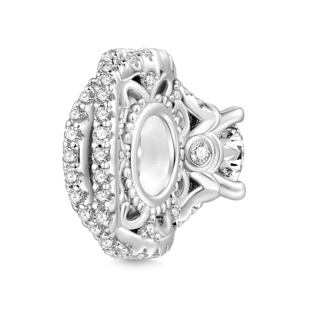 Gnoce Pierścionek Diamentowy Ślub Stopper Charm Mieszanka srebra platerowanego platyną - Image 2