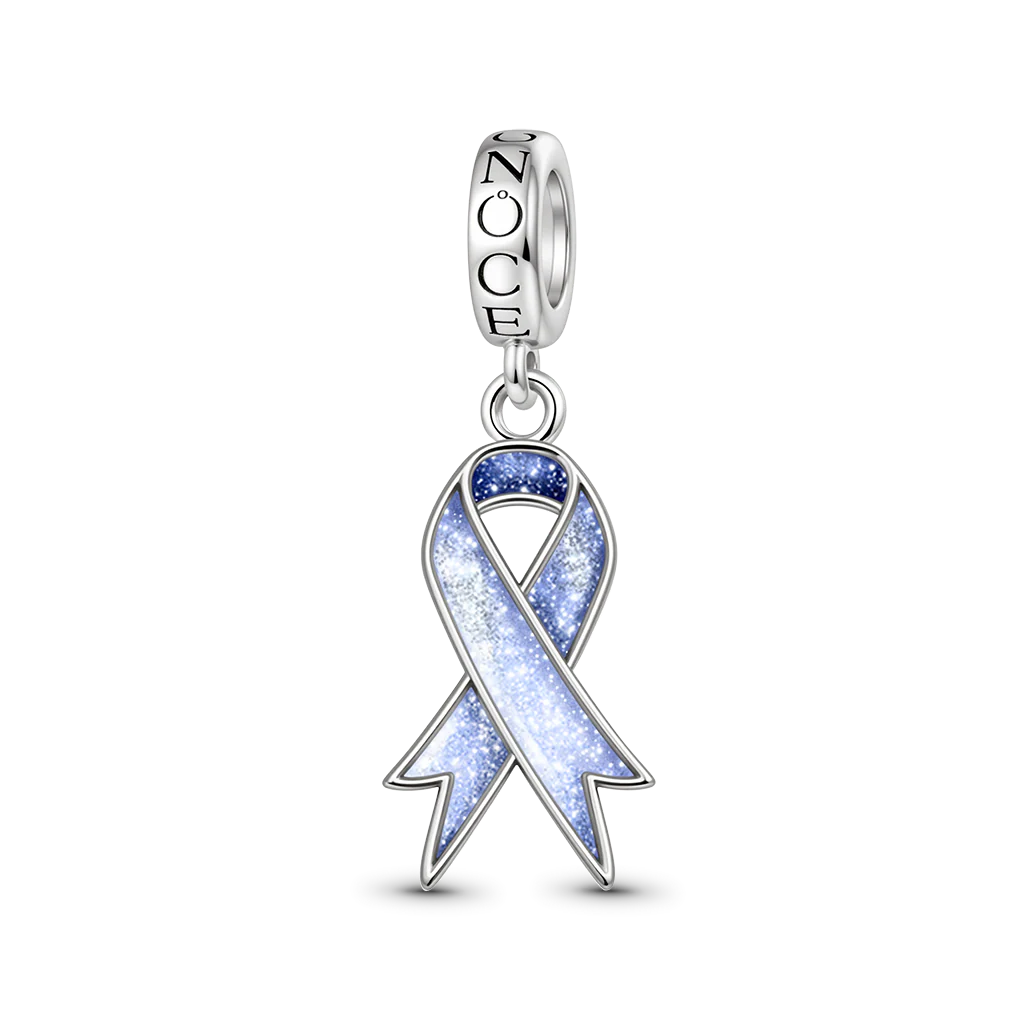 Gnoce Charms Wstążka Personalizowana Świadomości Chorób Mieszanka srebra platerowanego platyną