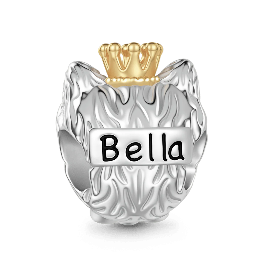 Gnoce Grawerowany amulet głowy psa, Mieszanka srebra platerowanego platyną - Image 5
