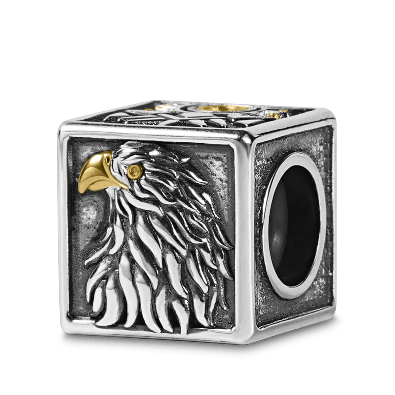Gnoce Urok eagle męski Charm Mieszanka srebra platerowanego platyną - Image 2