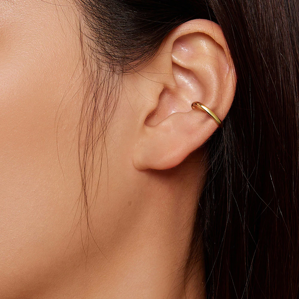 Gnoce Kolczyki zakrzywione z ear cuffs Mieszanka srebra platerowanego platyną - Image 6