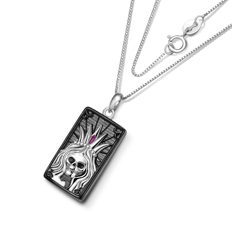 Gnoce Migoczący "Cesarzowa" Naszyjnik Tarot Mieszanka srebra platerowanego platyną - Image 3