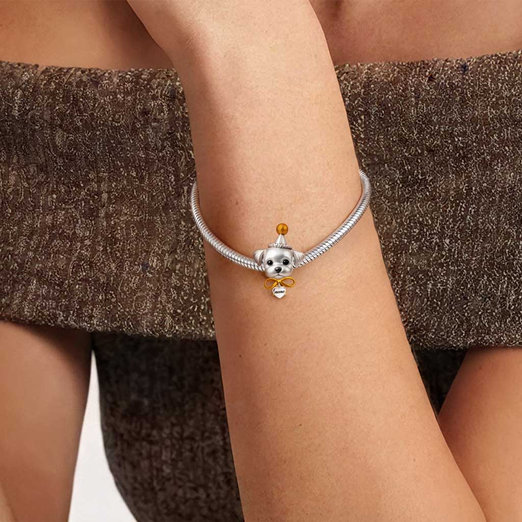 Gnoce Charms z Grawerunkiem Szczeniaka i Datą Urodzin - Image 2