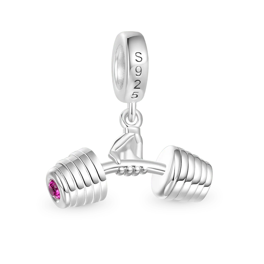 Gnoce Urok entuzjasty fitnessu w mieszance srebra platerowanego platyną - Image 2