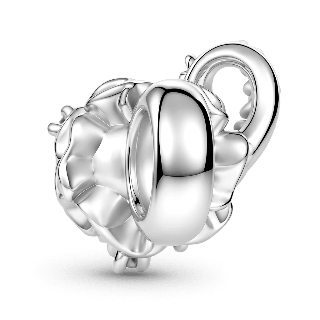 Gnoce Amulet Kwiatu i Ptaka Mieszanka srebra platerowanego platyną - Image 5