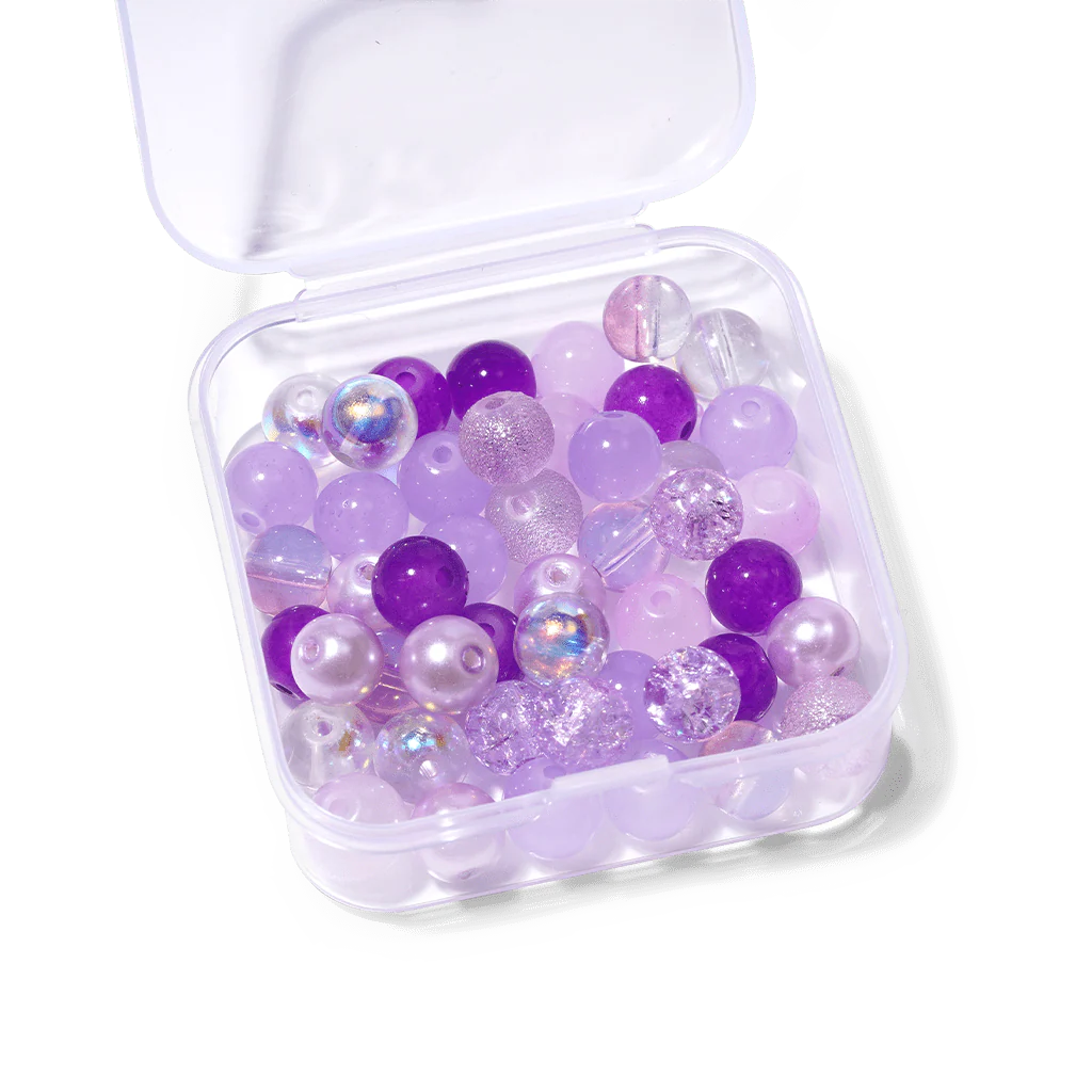 Gnoce Liliowa Fioletowa Szklana Bransoletka DIY z koralików - Image 3