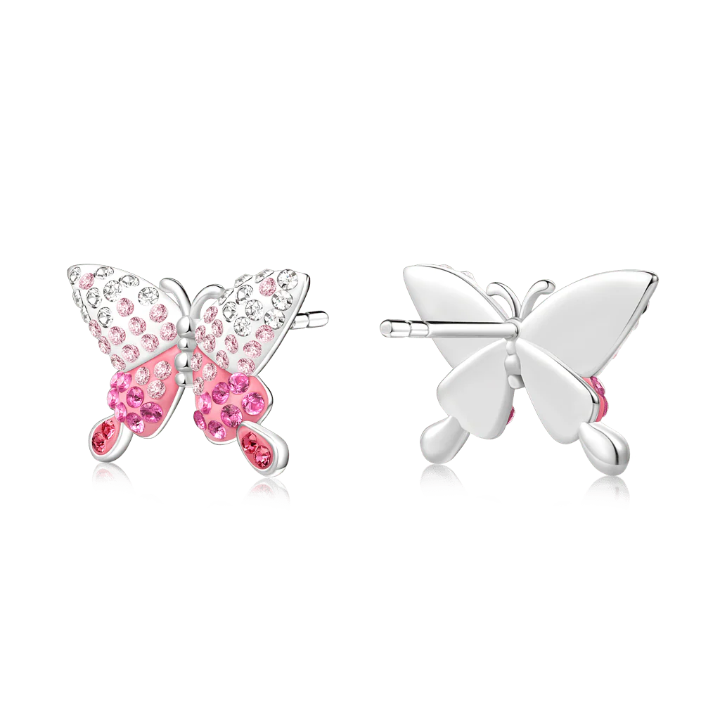 Gnoce Kolczyki motyl w odcieniach Mieszanka srebra platerowanego platyną - Image 2