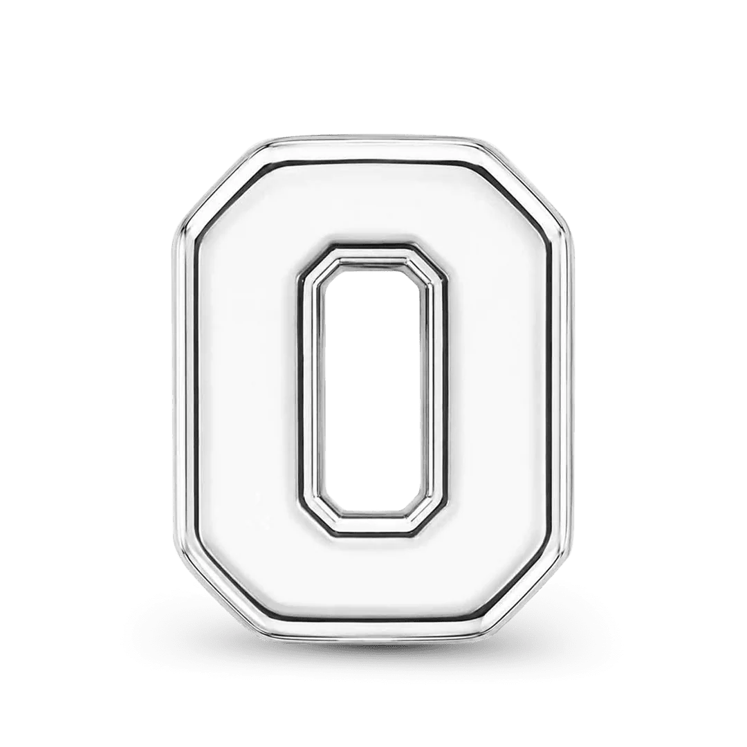 Gnoce Zestaw zawieszek z cyframi od 0 do 9, stop platynowo-srebrny - Image 2