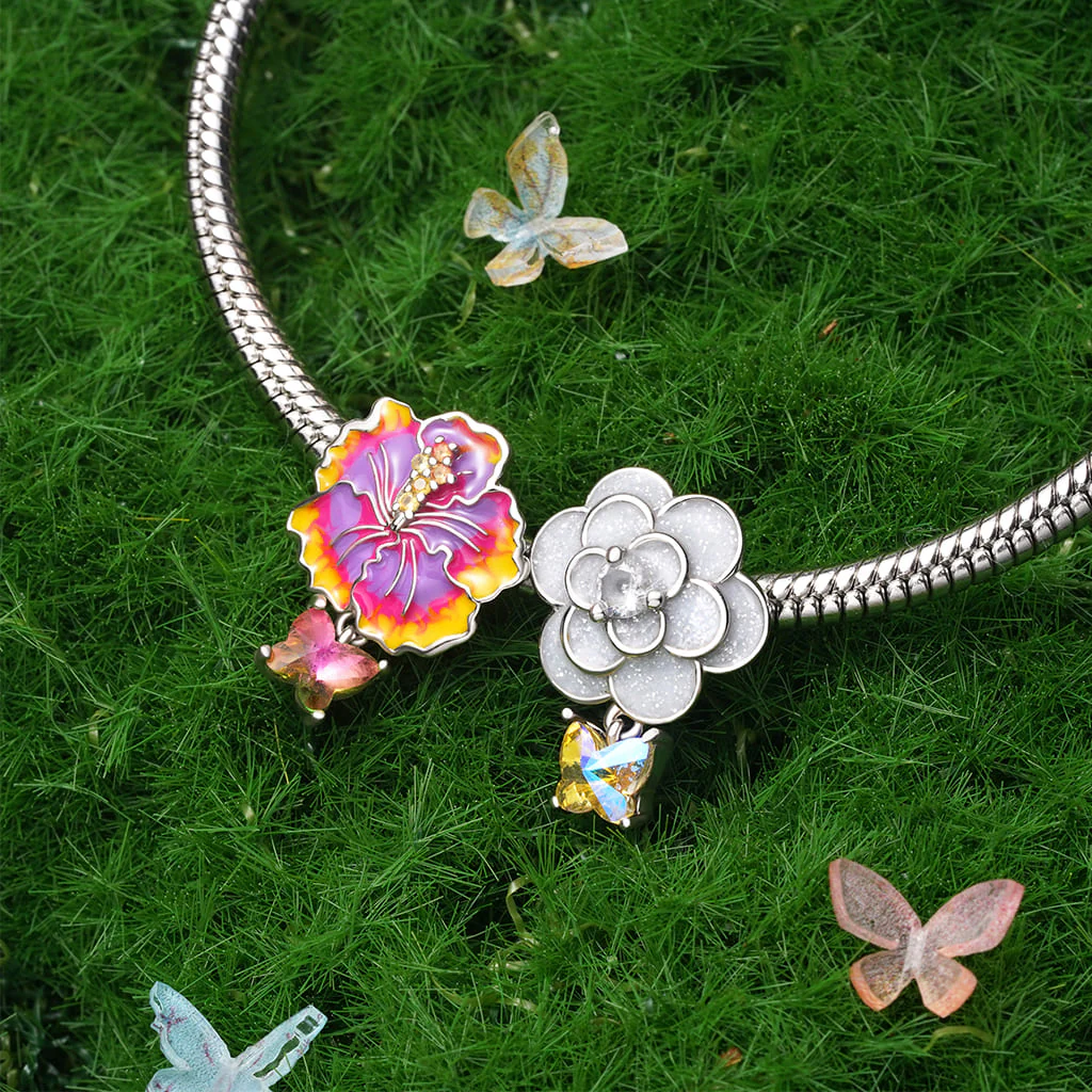 Gnoce Charms z czerwonym kwiatem hibiskusa - Image 3