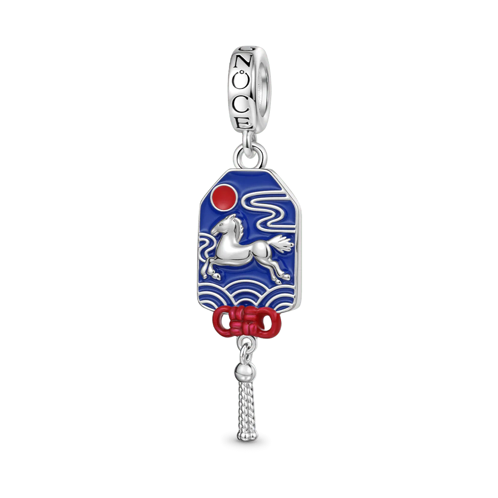 Gnoce Amulet Konny Rok Mieszanka srebra platerowanego platyną