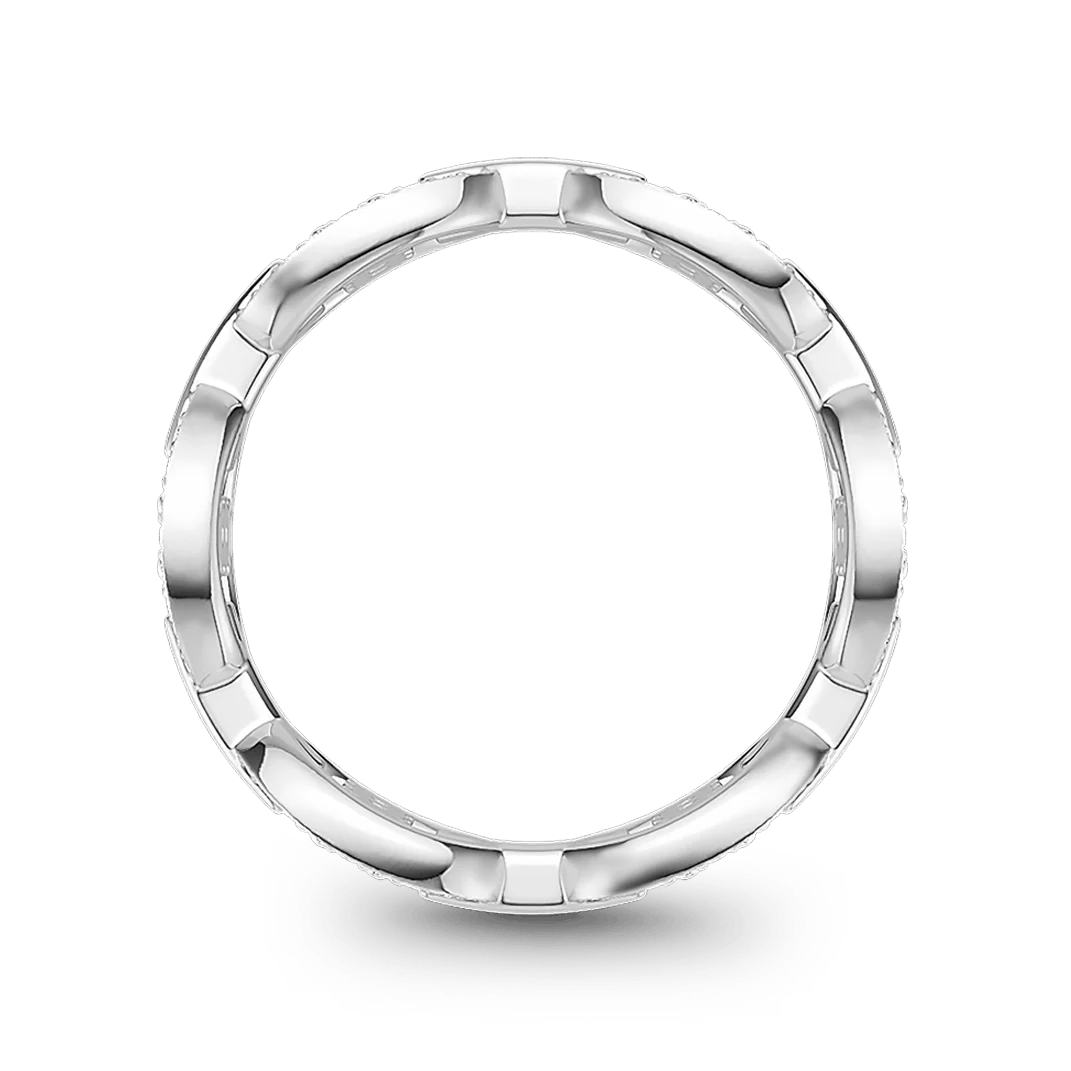 Gnoce Geometryczny Pierścień z Kamieniem o Szlifie Księżniczki Mieszanka srebra platerowanego platyną - Image 5