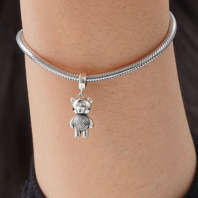 Najszjnik Charms-Zawieszka Mały Niedźwiedź ze Srebra Próby 925 - Image 3