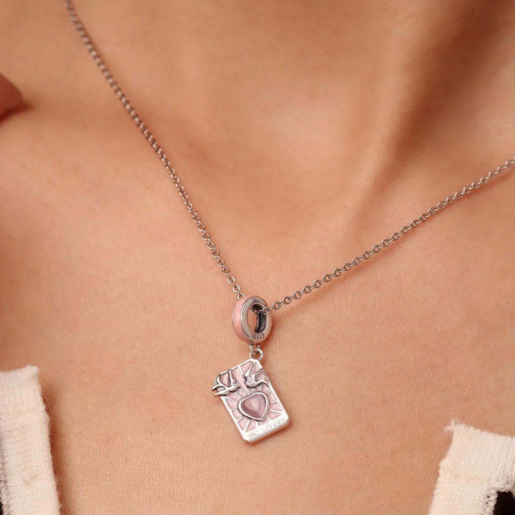 Gnoce Charms z kartą tarota dla kochanków - Image 5