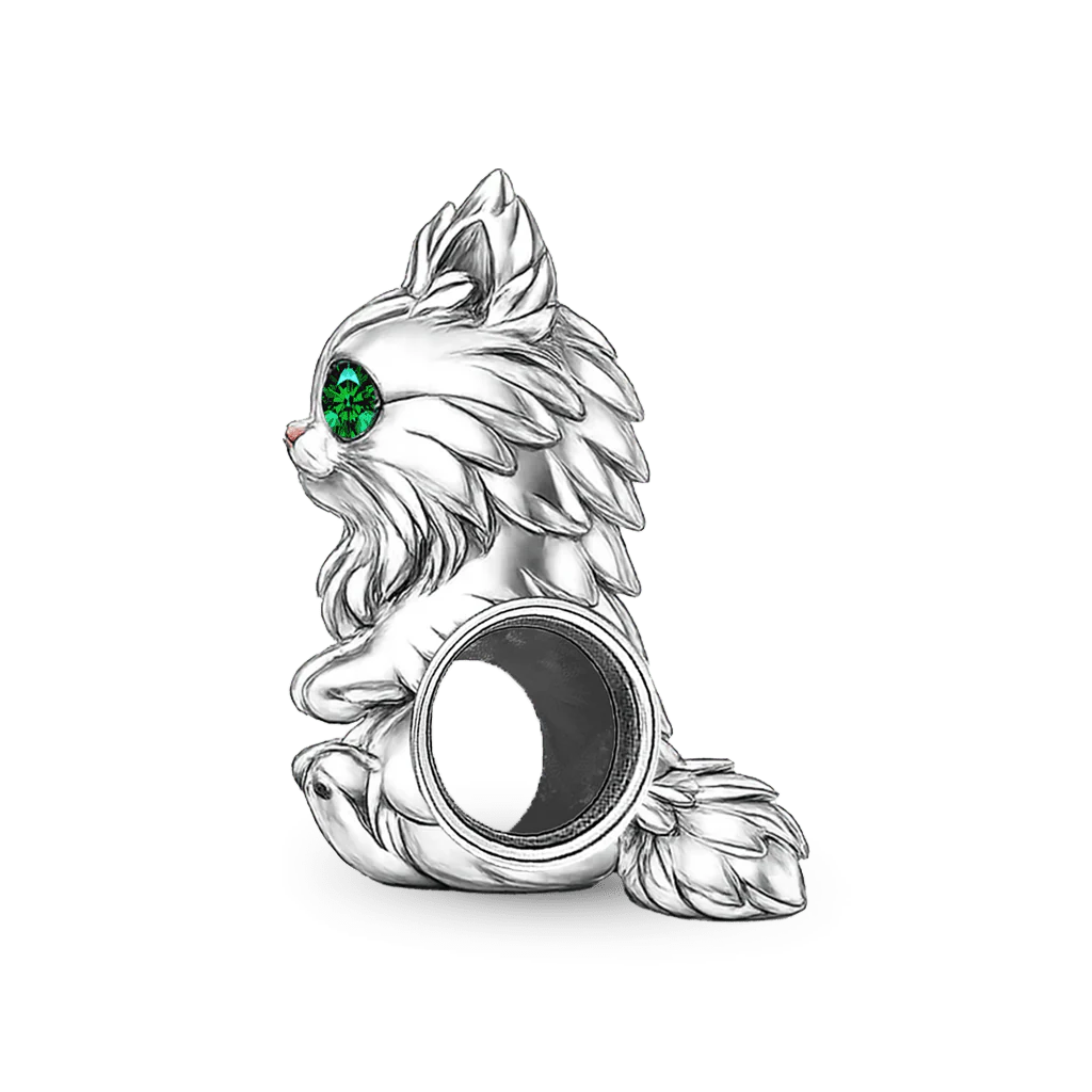 Gnoce Urok kota Maine Coon Mieszanka srebra platerowanego platyną - Image 5
