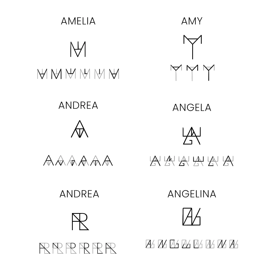 Gnoce Naszyjnik z minimalistycznym monogramem i imieniem - Image 4