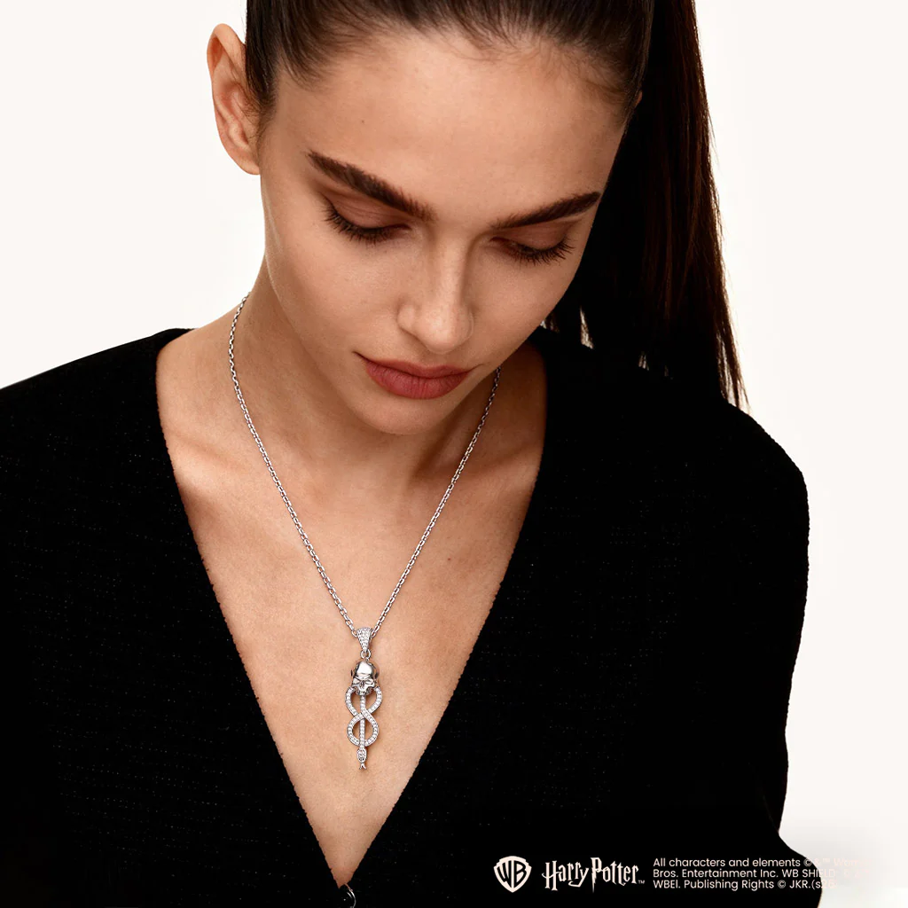 Gnoce Harry Potter Naszyjnik Symbol Czaszki i Węża Morsmordre - Image 3