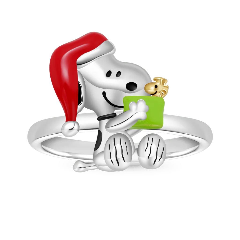 Gnoce Peanuts świąteczny pierścionek Snoopy