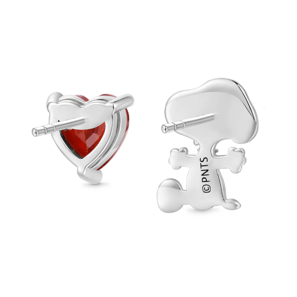 Gnoce Peanuts "Znajdź swoją prawdziwą miłość" kolczyki Snoopy Heart Stud - Image 3