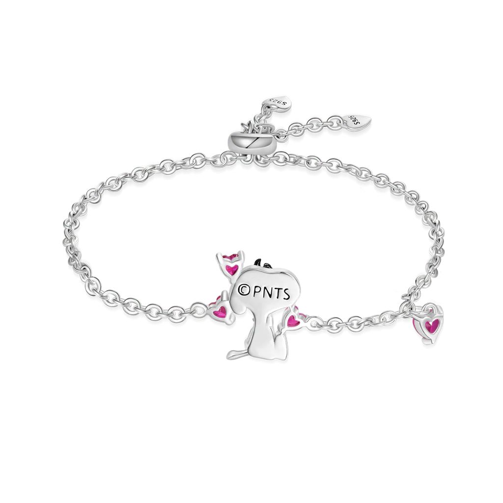 Gnoce Peanuts Snoopy Love Heart Regulowana Bransoletka - Image 3
