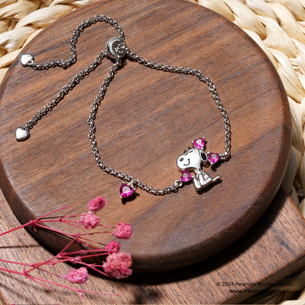 Gnoce Peanuts Snoopy Love Heart Regulowana Bransoletka - Image 4