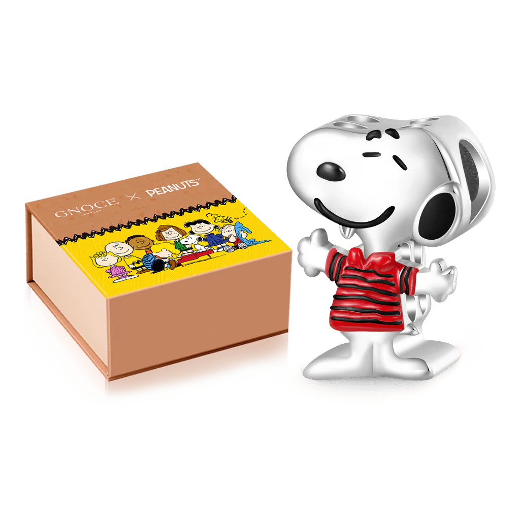 Gnoce Peanuts Snoopy Charms w paski z krótkim rękawem - Image 2