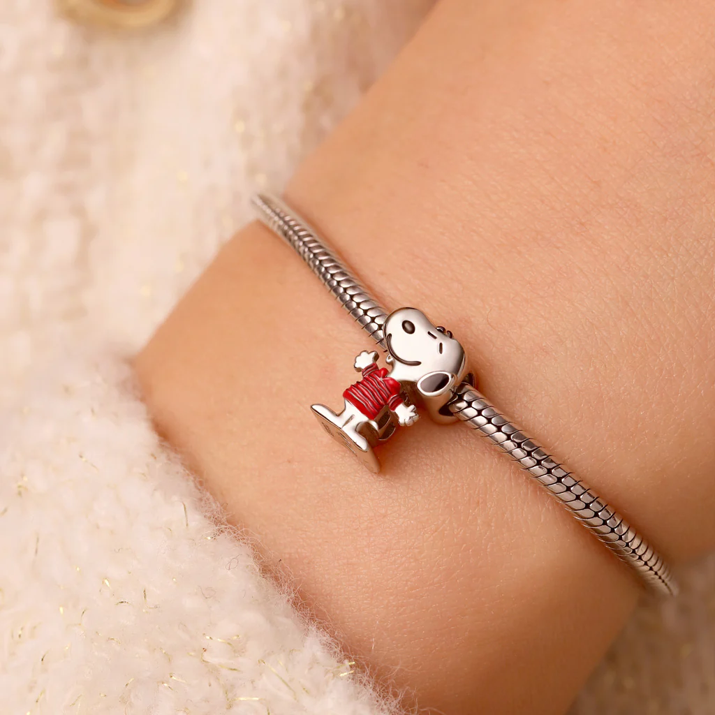 Gnoce Peanuts Snoopy Charms w paski z krótkim rękawem - Image 5