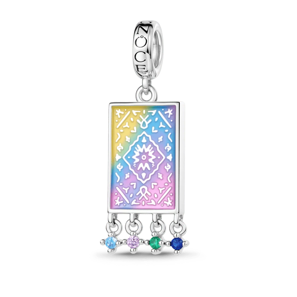 Gnoce Personalizowany amulet ze zdjęciem z motywem perskich dywanów, powlekany platyną ze srebrnego stopu - Image 2