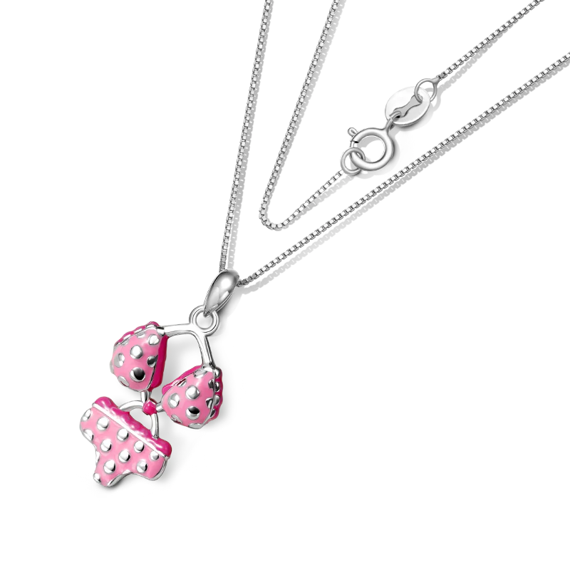 Gnoce Necklace Bikini Różowy Mieszanka srebra platerowanego platyną - Image 2