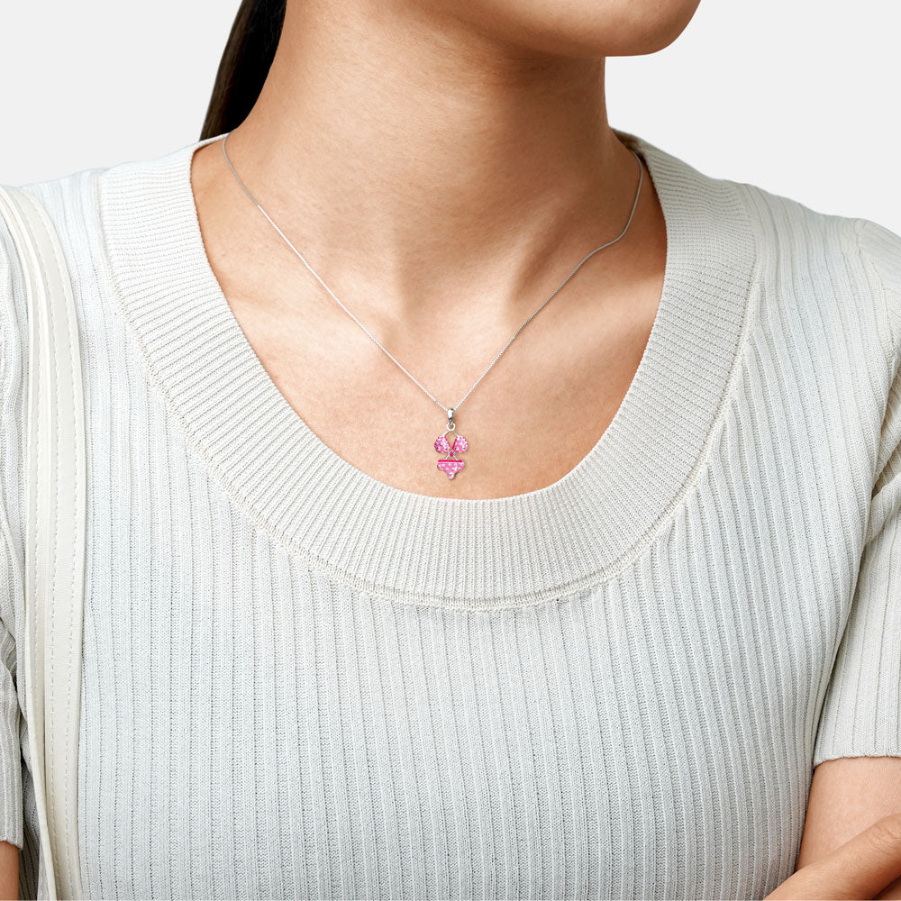 Gnoce Necklace Bikini Różowy Mieszanka srebra platerowanego platyną - Image 3