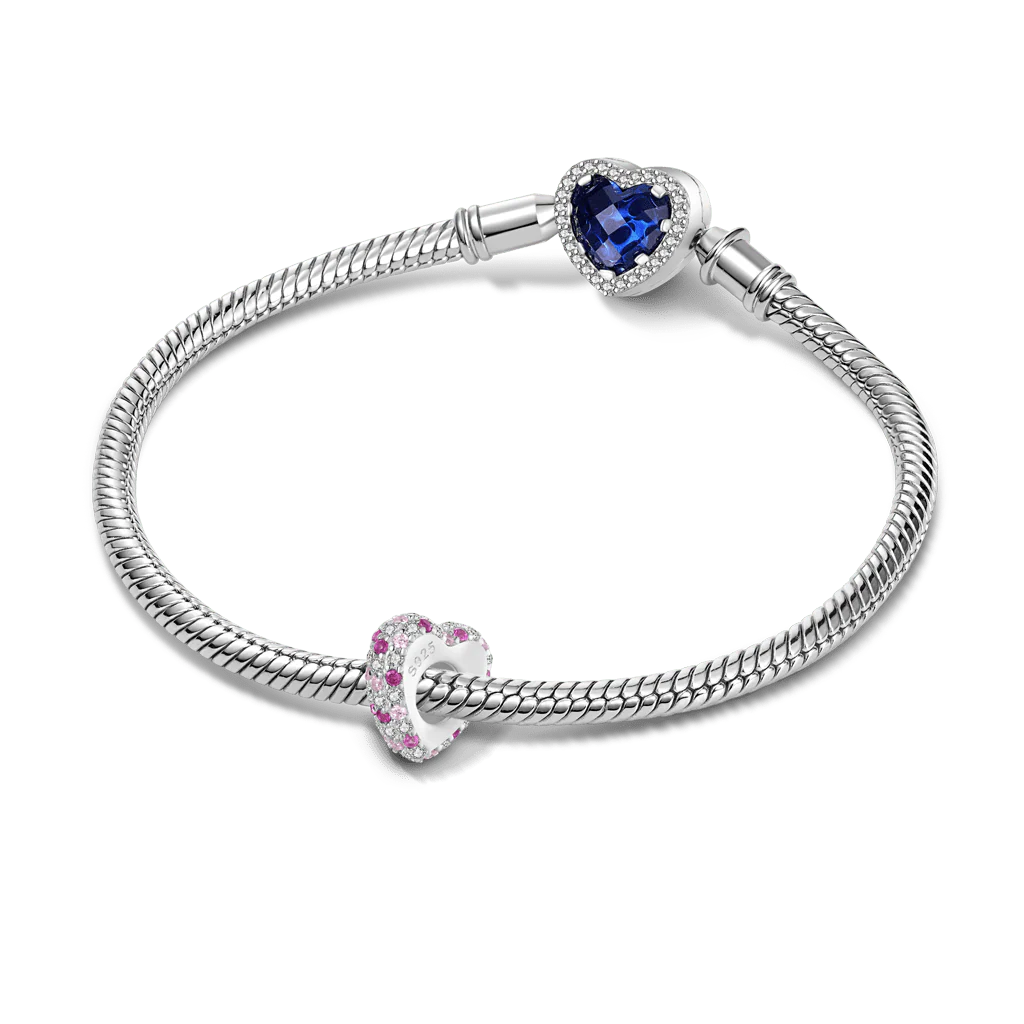 Gnoce Separator Błyszczącego Różowego Serca Charms - Image 3
