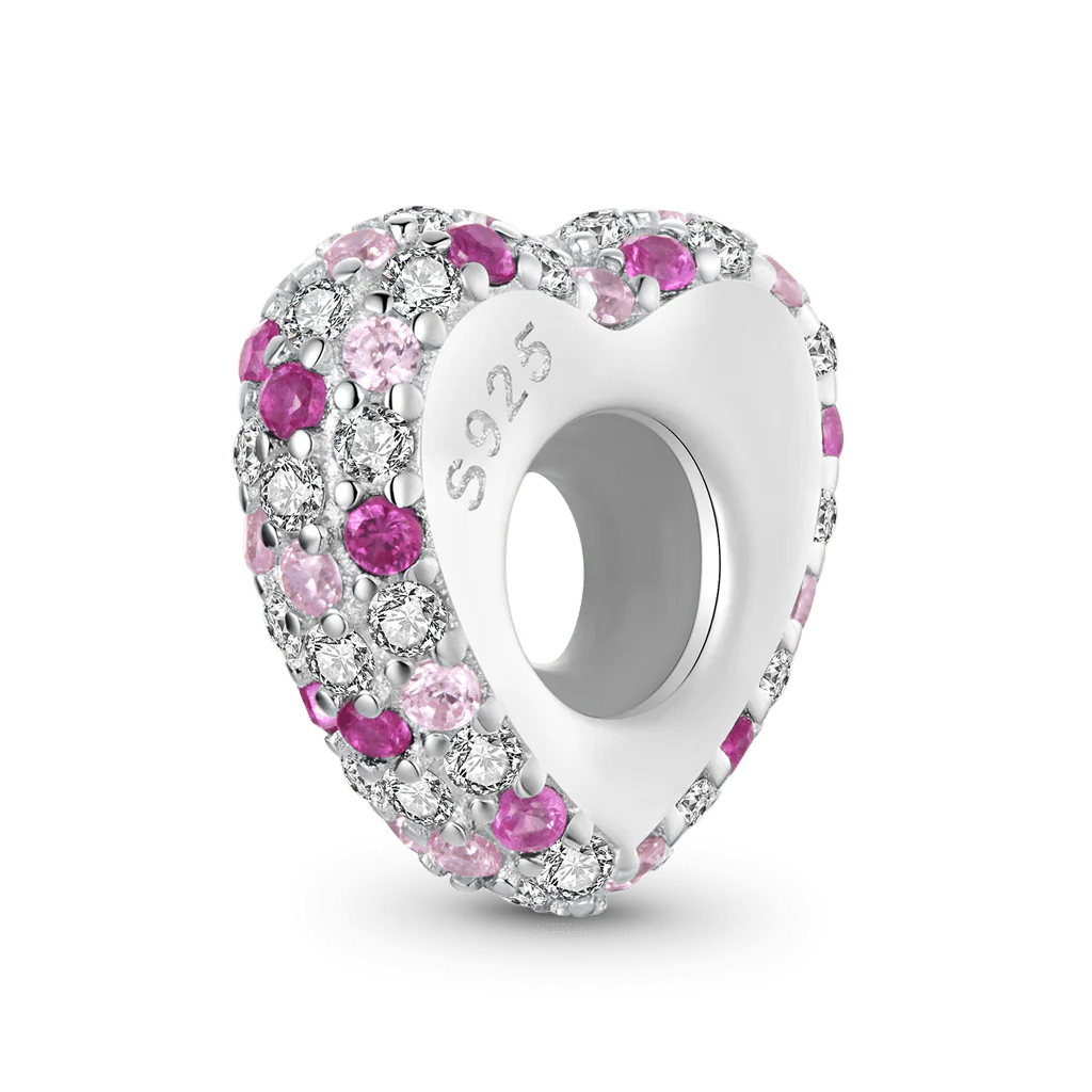 Gnoce Separator Błyszczącego Różowego Serca Charms - Image 5