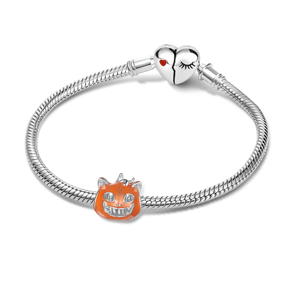 Gnoce Charms Halloween z kotem i dynią świecący w ciemności - Image 3