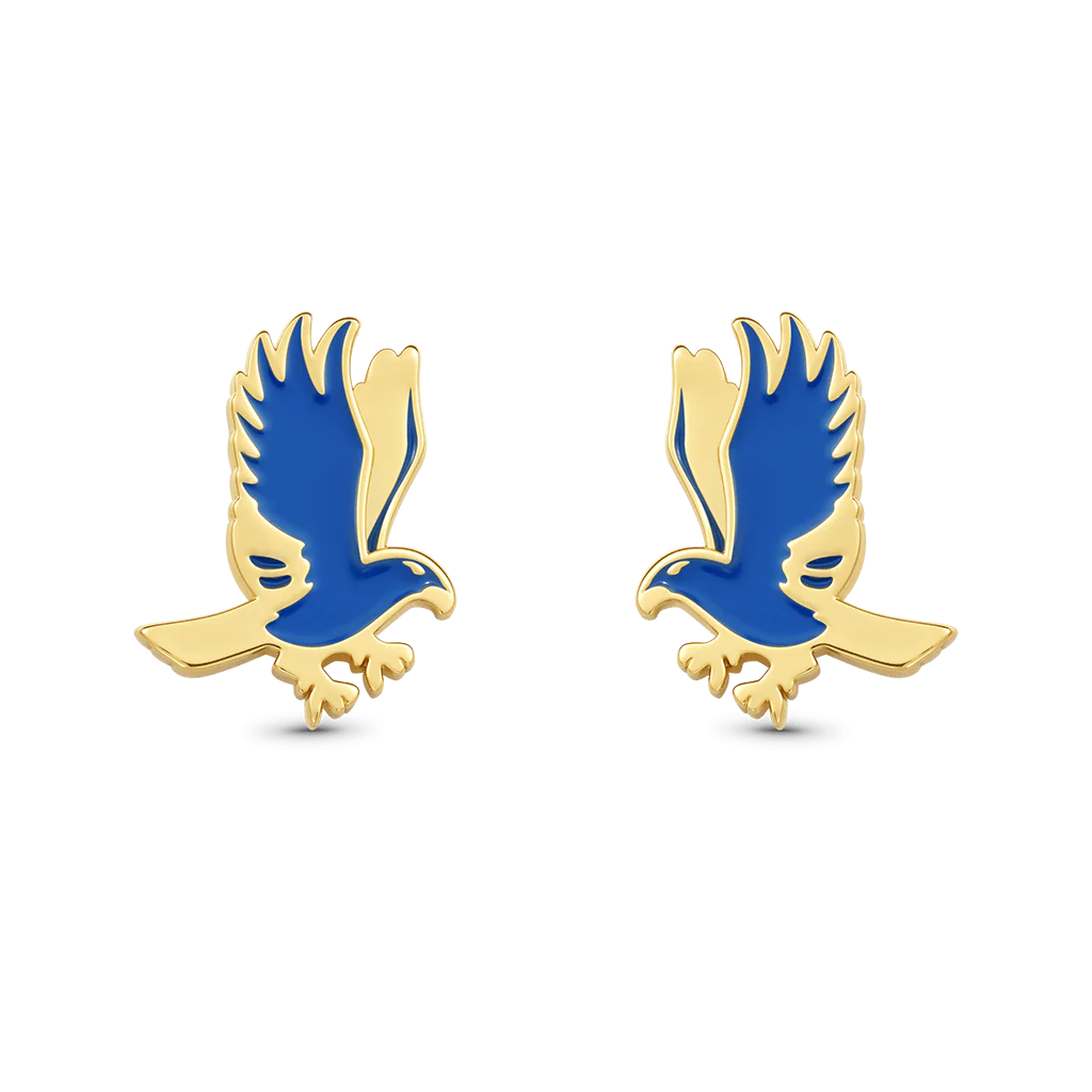 Gnoce Kolczyki w kształcie orła Ravenclaw Mieszanka srebra platerowanego platyną