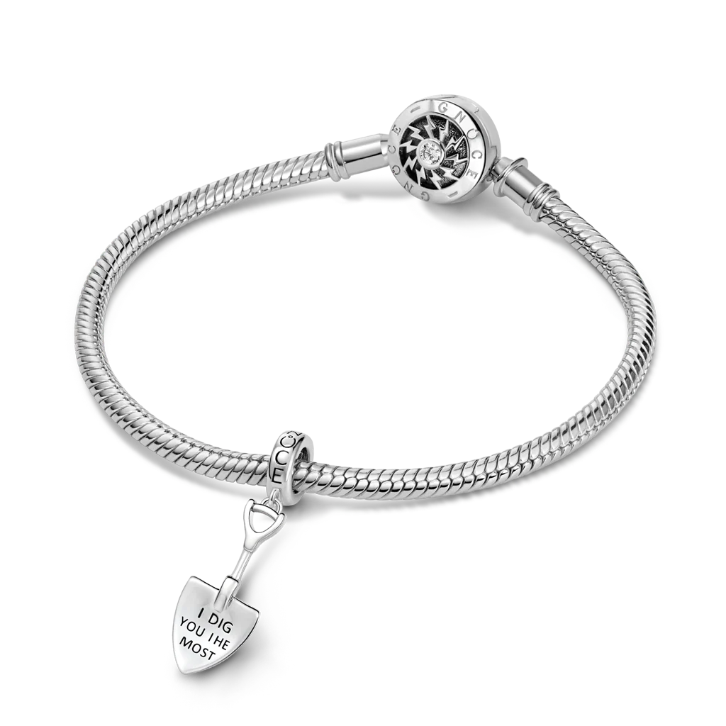 Gnoce Grawerowalny Amulet Łopaty Mieszanka srebra platerowanego platyną - Image 3